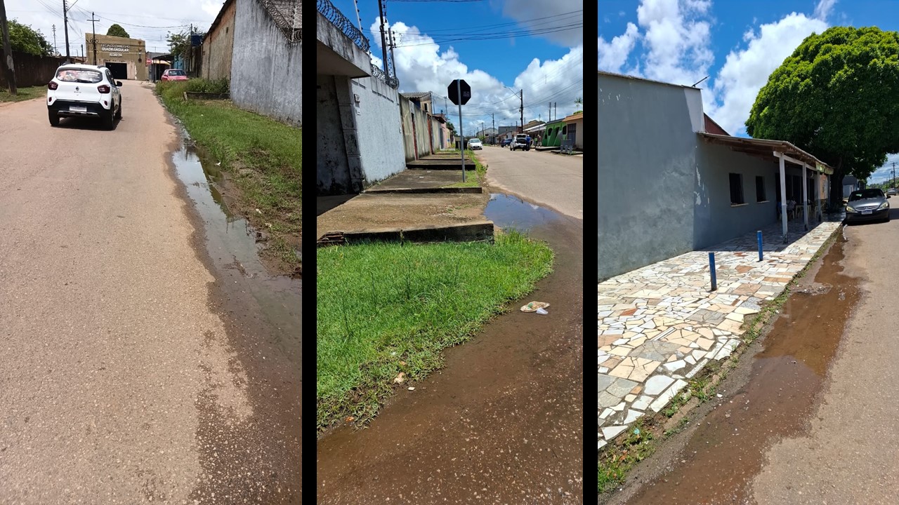 PEDIDO DE PROVIDÊNCIAS: Moradores do Caladinho reclam de descarte irregular de água de pet shop