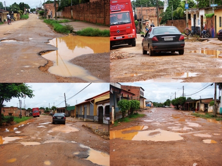 Excesso de buracos em rua da capital revolta moradores e muda até rota de coletivos