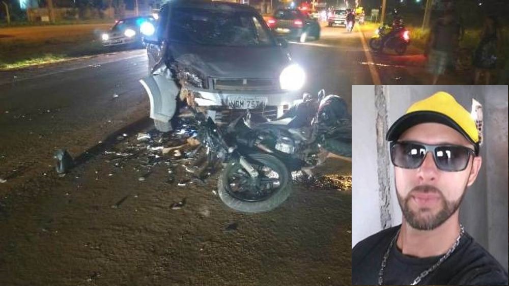 GRAVE: Colisão entre carro e motocicleta mata construtor