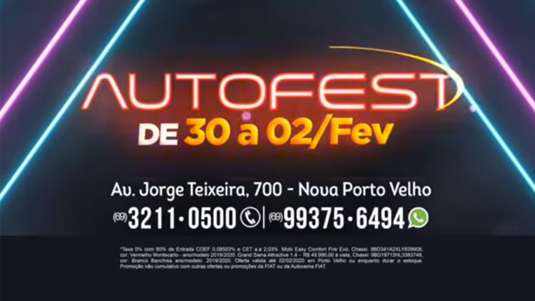 AUTOFEST: Participe do maior Festival de Vendas Autovema Fiat em Porto Velho