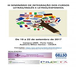 Inicia nesta terça o Seminário de Integração dos cursos de inglês e espanhol 