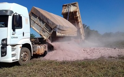 Agricultores de Itapuã do Oeste investem em calcário para melhorar a produção
