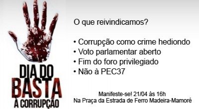 Justiça Eleitoral de Rondônia apóia o dia do Basta