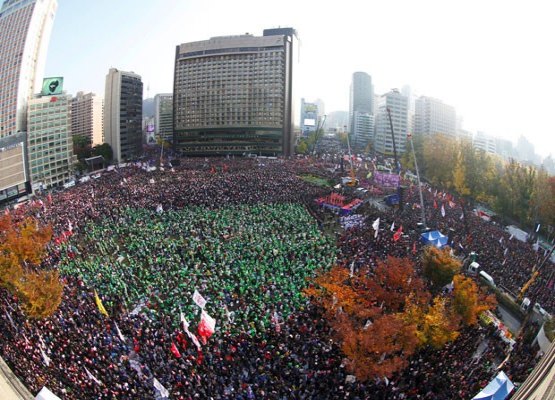 Mais de um milhão de pessoas protestam contra presidente na Coreia