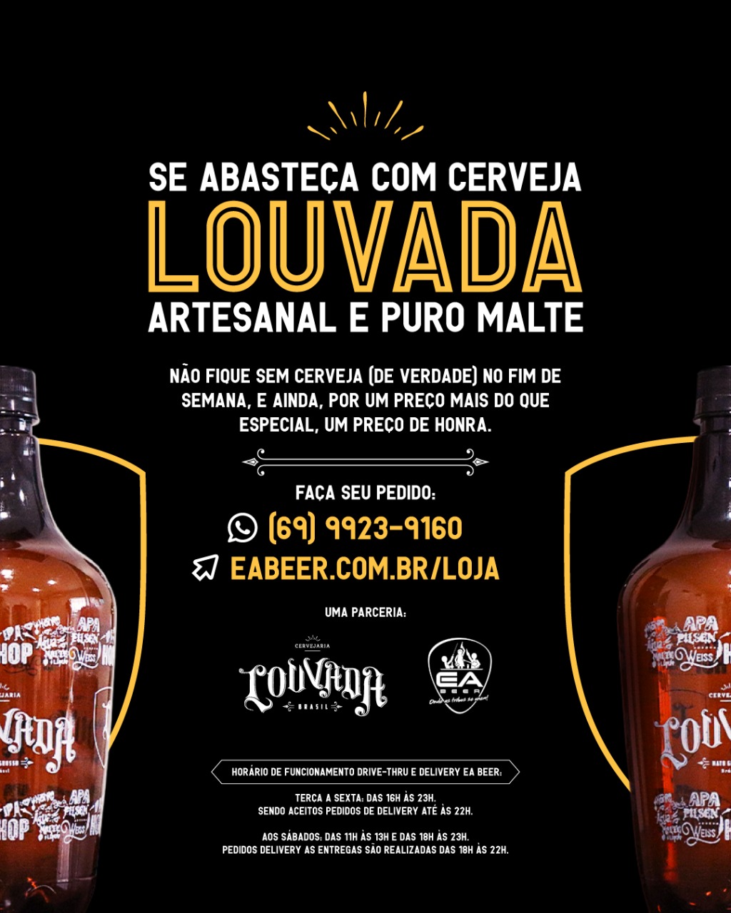 DELIVERY: Cervejaria Louvada fecha parceria com o EA Beer para entregas