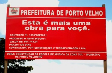 NEM O PORTUGUÊS – Prefeitura de Porto Velho realiza mais uma obra para “voçê”