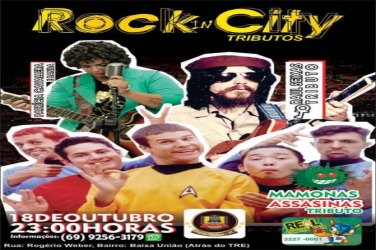 Concorra a ingressos para o Rock In City Tributo Mamonas Assassinas e Raul Seixas