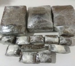 NA BR-319: Passageiro de táxi é preso com cerca de 2 quilos de droga