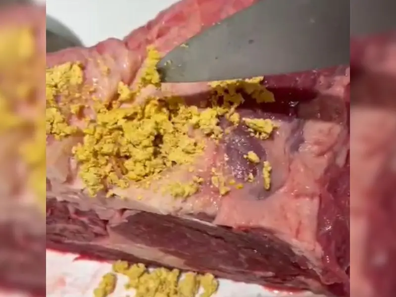 FRIGON: Consumidora encontra ‘pó amarelo’ em peça de carne e frigorífico se manifesta