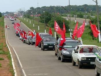 Carreata Lula Presidente reúne centenas nas ruas de Porto Velho