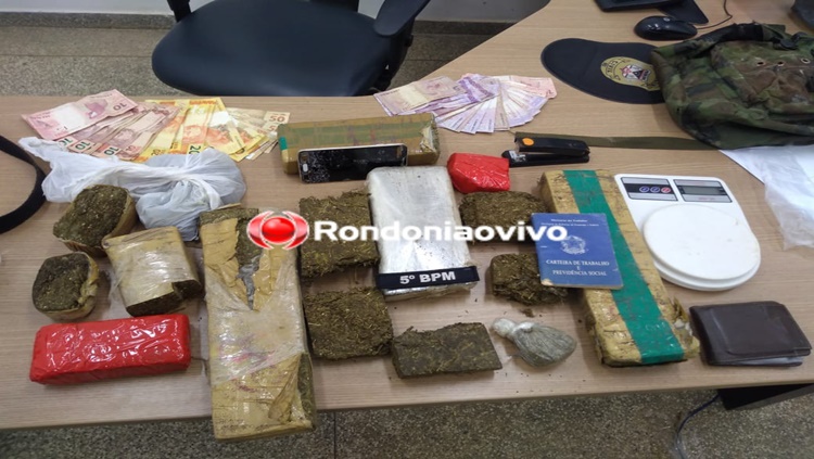 TRÁFICO DE DROGAS: Equipe do sargento Gusmão realiza a apreensão de mais de cinco quilos de maconha