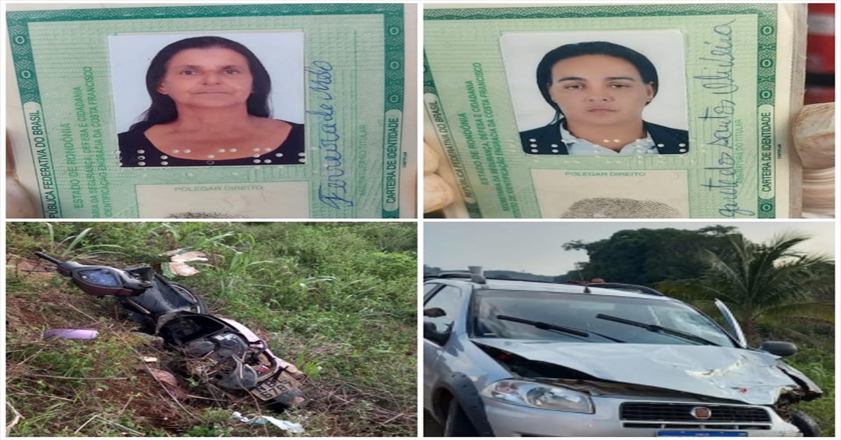 COLISÃO FRONTAL: Duas mulheres morrem em acidente entre moto e carro na BR-421