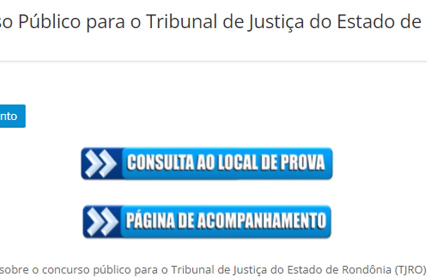 CONSULTE: Divulgado locais de prova para o concurso do Tribunal de Justiça de Rondônia