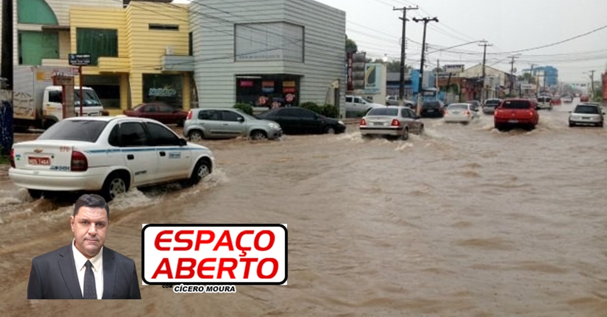 ESPAÇO ABERTO: Mesmo com chuva ainda tímida os alagamentos já são constantes na capital
