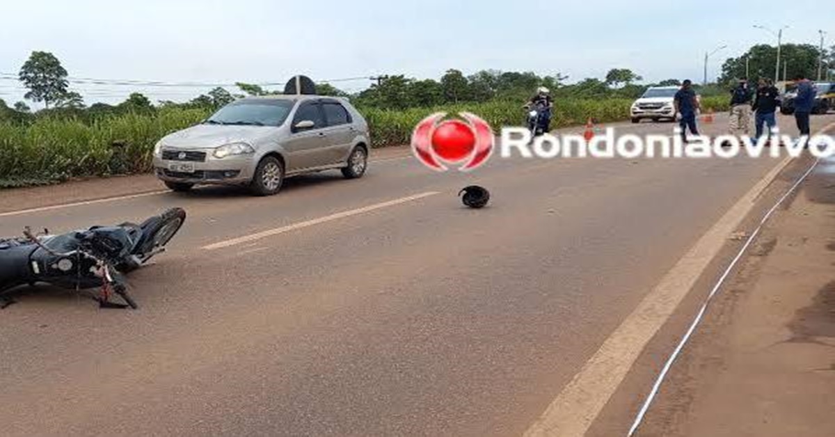 COLISÃO FATAL: Motociclista morre após ser atingido por carro na BR-364 em Porto Velho