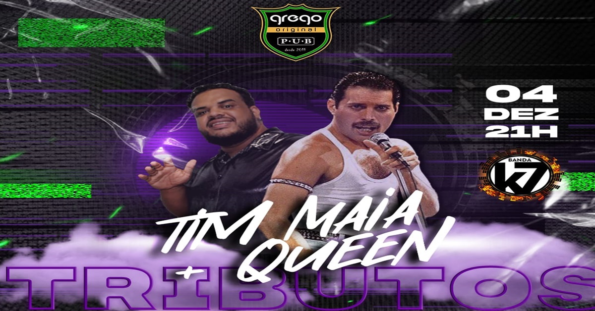 GREGO ORIGINAL: Tributos Queen e Tim Maia com a banda K7; confira os ganhadores da promoção