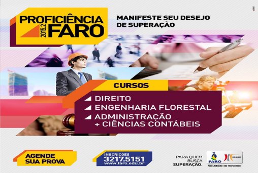 Últimas semanas de inscrições na FARO