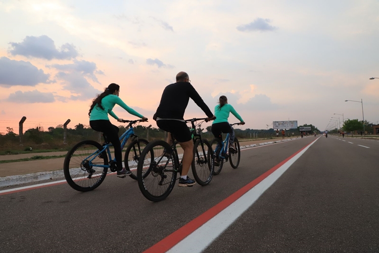 CICLISMO: Prefeitura de Porto Velho instala ciclofaixa no Espaço Alternativo