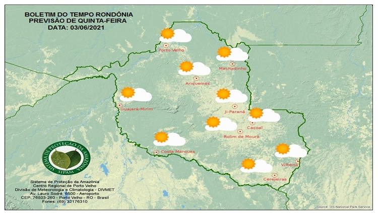 PREVISÃO TEMPO: Feriado será de muito calor em Rondônia; baixa umidade deve acender alerta