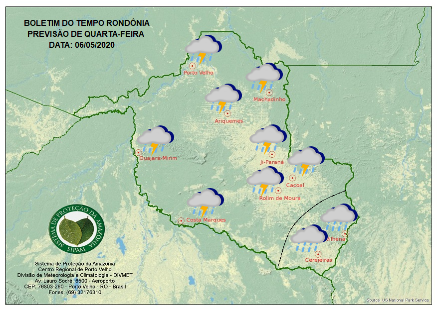 CLIMA: Frente fria deve chegar ao Sul de Rondônia nesta quarta-feira