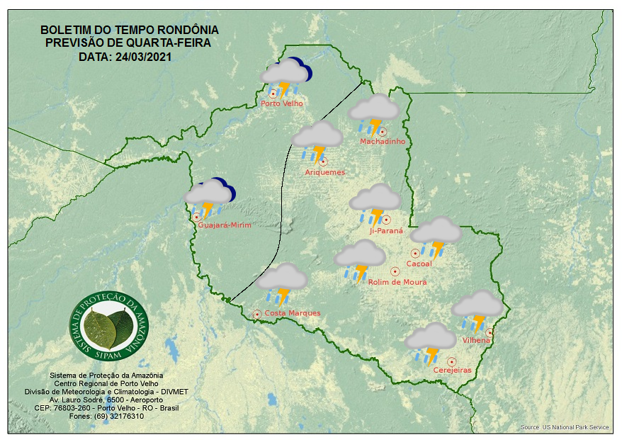 BOLETIM DO TEMPO: Dia nublado com previsão de chuva: veja o clima desta quarta-feira (24)