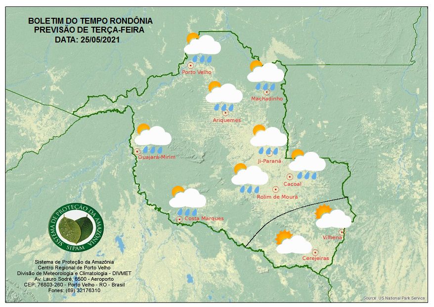 CLIMA: Tempo volta a ficar abafado nesta terça-feira (25) em Rondônia, diz Sipam