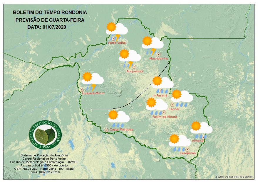  PREVISÃO DO TEMPO: Tempo deve ser de muito calor em todo o Estado nesta quarta-feira (30)