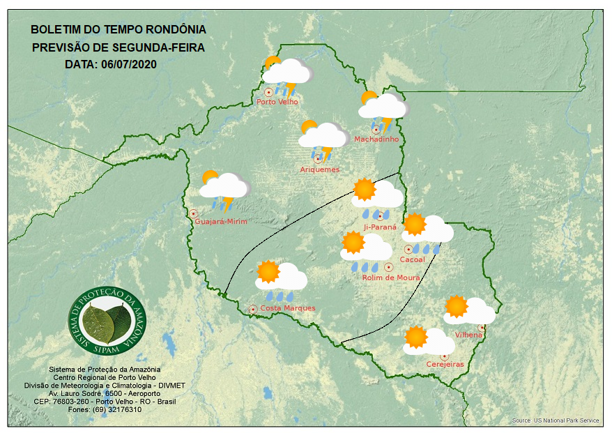 CLIMA: Confira a previsão do tempo para este domingo (4) em Rondônia