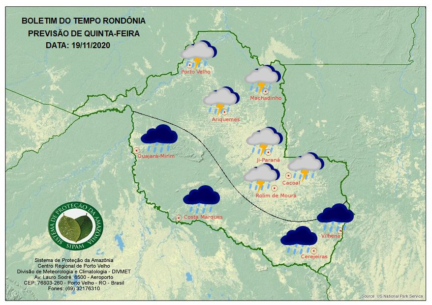 PREVISÃO DO TEMPO: Sipam diz que friagem chega a Rondônia nesta quinta-feira (19)