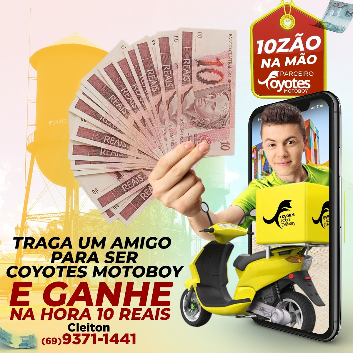 OPORTUNIDADE DE RENDA: Indique um amigo na Coyotes Delivery e ganhe dinheiro e desconto 