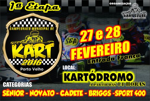 Preparativos para a 1ª etapa do Campeonato Municipal de Kart de 2016