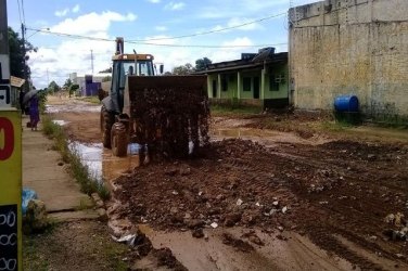 Empresário cansou de esperar Prefeitura e arruma rua em estado de miséria - FOTOS