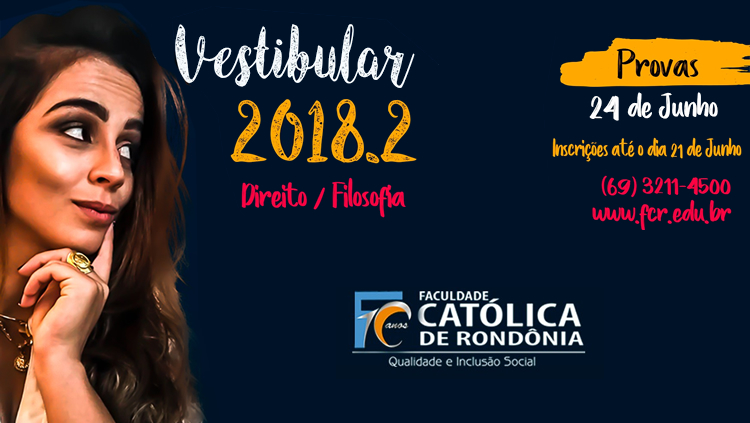 Inscrições abertas para o vestibular 2018.2