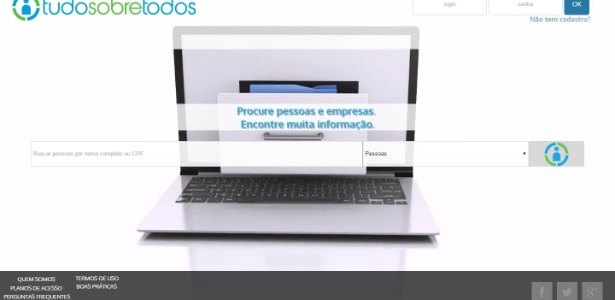 Site sueco fornece endereço, data de nascimento e CPF de brasileiros