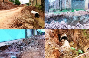 Obra inacabada no bairro da zona Norte de Porto Velho bloqueia acesso de moradores - Fotos