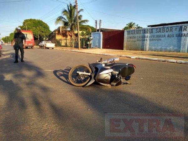 GRAVE: Motorista avança preferencial e acerta motociclista que tem fratura