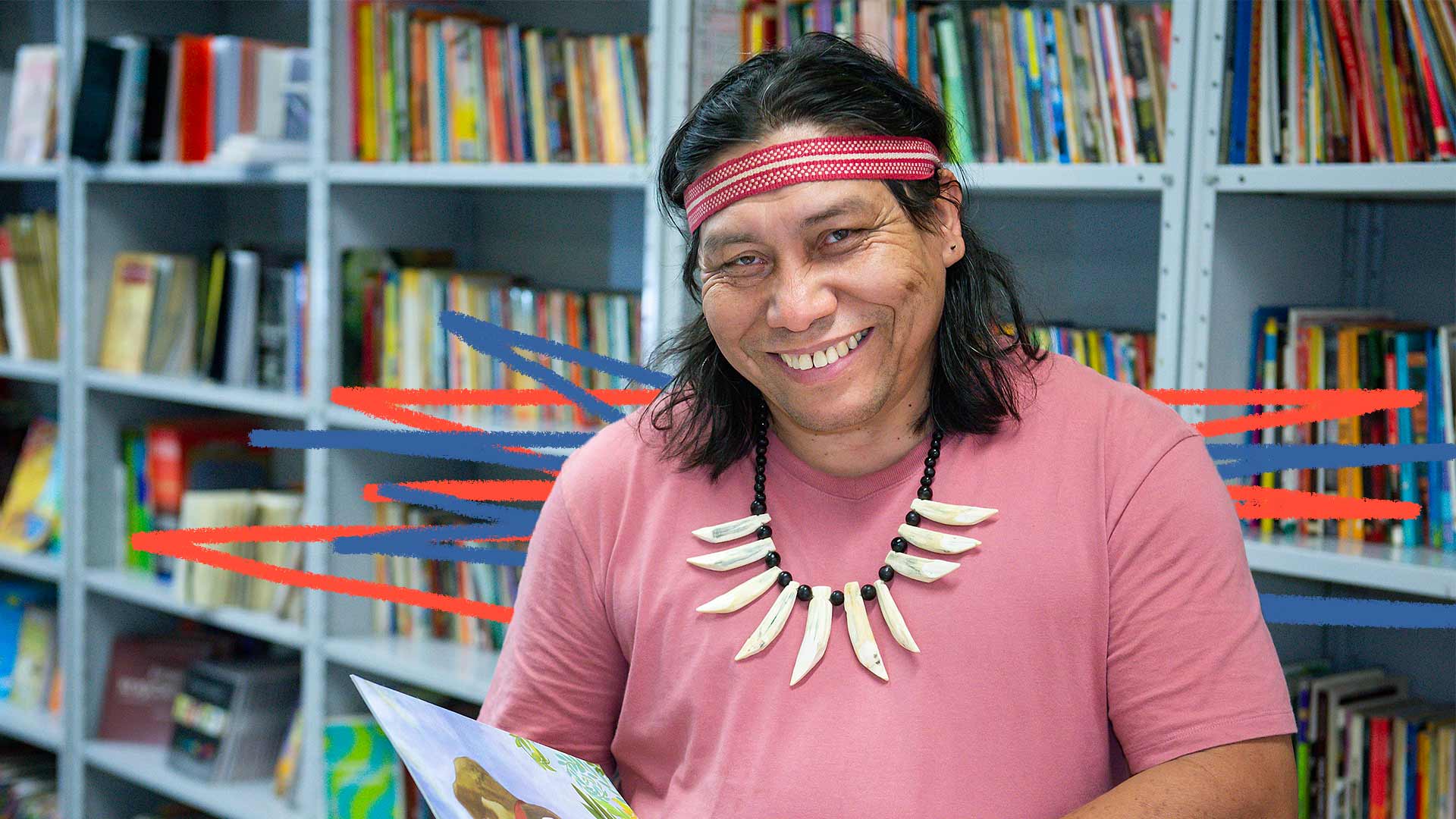 Palestra sobre a Literatura Indígena Brasileira com o doutor Daniel Munduruku