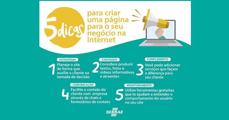 ORIENTAÇÃO: Cinco dicas para criar uma página para o seu negócio na Internet