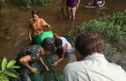 Pescadores recebem capacitação para captura sustentável de peixes ornamentais