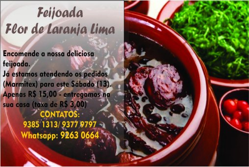 'Flor de Laranja Lima' inicia negócio com Feijoada