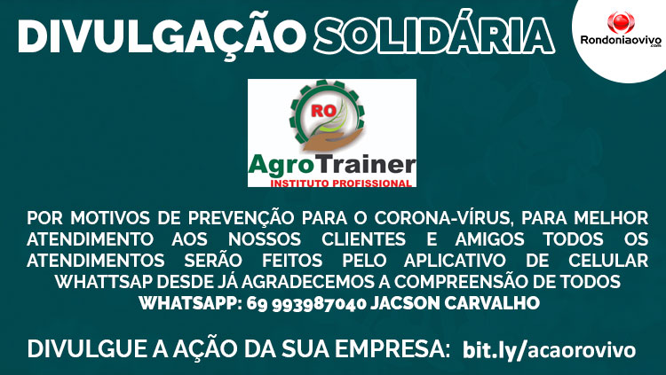 DIVULGAÇÃO SOLIDÁRIA: Agro Trainer atenderá por whatsapp neste período