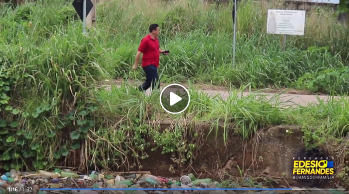 ENTULHOS: Edesio Fernandes alerta a população sobre as alagações nos bairros Areal e Cai N'Agua