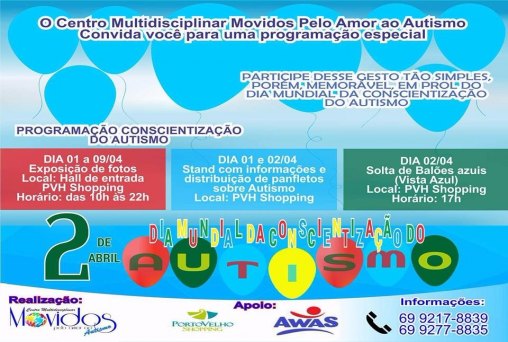 CMMAA promove eventos na Semana de Conscientização do Autismo