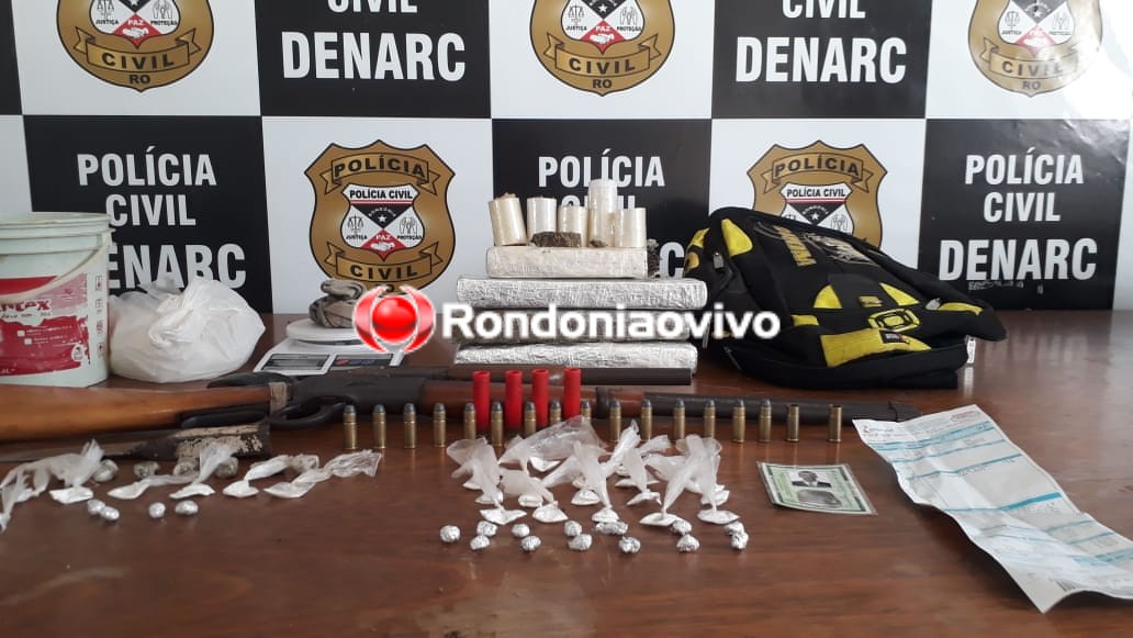 DENARC: Traficantes são presos com três quilos de drogas e duas armas de fogo