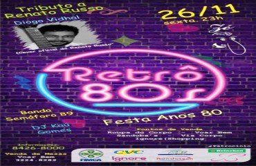 RETRÔ 80 - Cover oficial de Renato Russo se apresenta nesta sexta-feira em Porto Velho