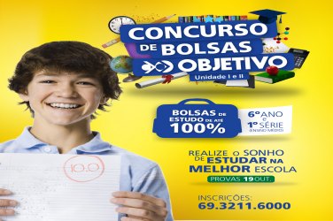 Concurso de bolsas possibilita ingresso de novos alunos no Colégio Objetivo 