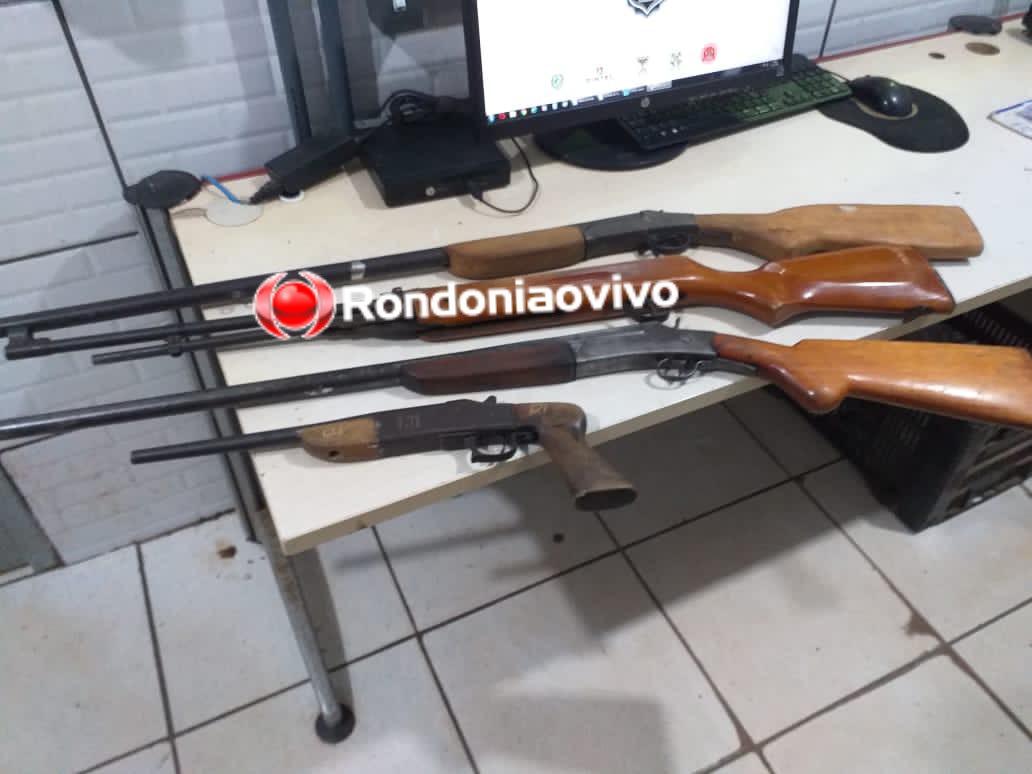 PAZ NO CAMPO: Operação da PM flagra trio com quatro armas em bar