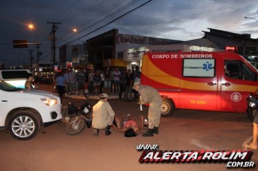 Mãe e filha sofrem acidente no centro da cidade