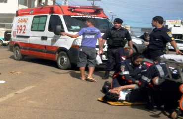 Idoso é atropelado por motocicleta no centro da capital