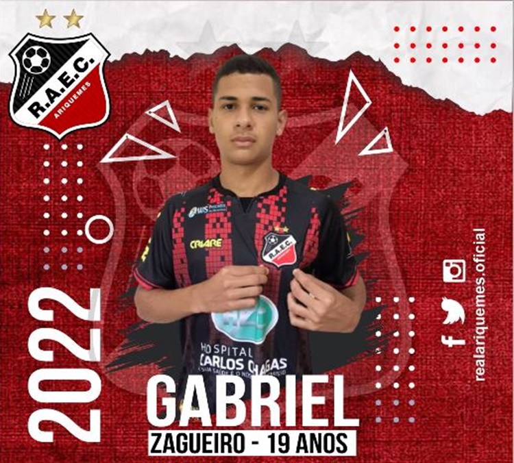 REFORÇO: Real Ariquemes efetiva zagueiro Gabriel ao elenco profissional